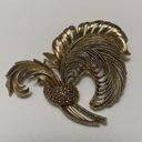 Oscar de la Renta Beautiful Vintage Signed Oscar Brooch Pin Gold Tone Feathers -  Photo 1