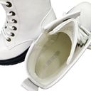 Dream Paris Dream Pairs White Lace-Up Platform Combat Boots Photo 4