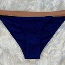 ONIA NWOT  Bikini Bottom Navy Blue Tan Size Large Photo 0