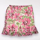 Dress Barn  Floral Midi Skirt Pink + Green Chiffon Size XL Photo 0