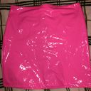 Amazon Hot Pink Faux Leather Skirt Photo 1