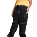 Wild Fable  Super High-Waisted Cargo Baggy Jeans Women's Size 12/31R Black Denim Photo 1