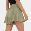 Halara NEW  High Waisted Elastic Waistband Side Pocket High Low Dance Shorts 3.5" Photo 4