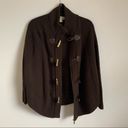 Michael Kors  Wool Blend Knit Cocoon Cardigan With Zipper and horn toggle Photo 7