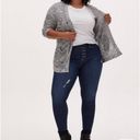 Torrid Grey Pointelle Open Front Cardigan Photo 1