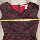 Chelsea & Violet Black Lace Over Red Short Sleeve High Low Dress Size Small Photo 11