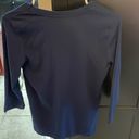 st. john's bay NWT St John’s Bay Navy Blue 3/4” Sleeve V-Neck Cotton T-Shirt Small Photo 11