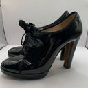 Moschino  PATENT LEATHER HEELS black Oxford lace women’s size EU 37.5 US 7.5 Photo 4