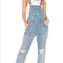 One Teaspoon ONE X  Hooligan Distressed Cropped Denim overalls size 28 Photo 0