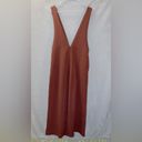 The Row all :  rustic orange mauve deep v neck sleeveless wide leg crop jumpsuit Photo 6