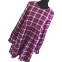 BCBGeneration  Cranberry Plaid Baby Doll Dress Photo 0