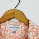 Lost + Wander  Pick Me In The Desert Boho Tunic Top Button Down Floral Peach XS/S Photo 6