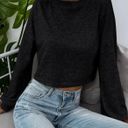 SheIn Black cropped long sleeve/sweater Photo 3