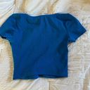 ZARA Blue Crop Top Photo 1