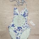 frankie's bikinis 💕💕 Poppy One Piece Swimsuit ~ Hawaiian Mist Crochet S NWT Photo 8