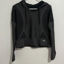 Under Armour  Women's Vanish Seamless Mesh Ventilation Hoodie in Jet Gray/Black Photo 2