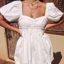 Free People White Puff Sleeve Dress Photo 0