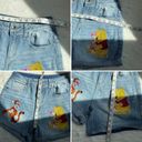 Disney embroidered Winnie the Pooh denim high waist shorts Photo 9