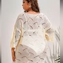 SheIn  Curve Crochet Knit Coverup Dress Long Sleeve Tan Size 3XL Plus Tan Beige Photo 1