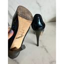 Brian Atwood  Bambola Black Patent Leather Platform Heels Sz 9.5 Photo 5