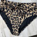 None Tie Halter Leopard Print 2X-Large Bikini High Waisted Photo 2