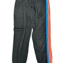 Aviator Nation  5 Stripe Neon Rainbow Sweatpants Charcoal Grey Gray Small S Photo 4