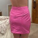 Pink Leather Skirt Size L Photo 1