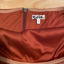 TCEC Faux Leather Dark Orange Brown Tube Top Photo 3