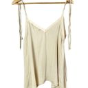 ZARA  Off White Flowing V-Neck Tie Strap Tank Top S Photo 1