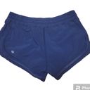 Lululemon  Womens Lined Running Shorts With Mesh Details Navy Blue Size 4 Photo 1