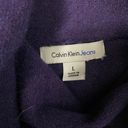 Calvin Klein Jeans women L Longsleeve pullover turtleneck sweater purple Photo 7