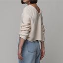 Oak + Fort  Cream Ribbed Sweater Pullover Top Photo 1