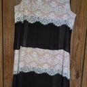 Jessica Simpson   Ivory Black Lace Floral Sleeveless Tiered Dress size 6 Photo 0