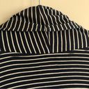 L.L.Bean  Open Front Cardigan Women’s Size L navy blue with white stripes Photo 2