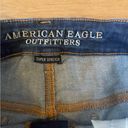 American Eagle  super stretch denim shorts size 10 high rise shortie distressed Photo 3