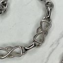 infinity Silver Tone  Symbol Bow Chain Link Belt Size Small S Photo 7