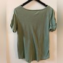 Loft Outlet cold shoulder short sleeve tee, green, size medium Photo 3