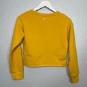 Zyia Active Women XS Marigold Yellow Cropped Sweatshirt Crew Neck Long Sleeve Photo 3