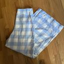 Forever 21 Blue Gingham Flowy Pants Photo 0