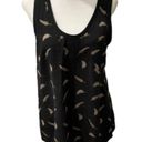 Joie ASO Serena Van Der Woodsen Gossip Girl Black  Silk Feather Tank Top Alicia Photo 0