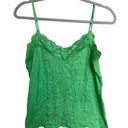 Bongo Y2K  Juniors Neon Green Lace Camisole Tank Top Size Large Photo 1