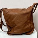 Kooba  Caramel Brown Leather Satchel Hobo Shoulder Bag Medium Zip Closure Studded Photo 3