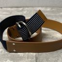 Talbots  tan brown and blue leather belt large Photo 4