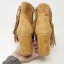 Rebecca Minkoff [ Ilan Brown Suede Leather Fringed Pointed Toe Ankle Boots 9.5 Photo 3