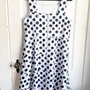 Talbots  Watercolor Polka Dots Square Neck Sheath Dress Blue White NWT 12 Photo 6