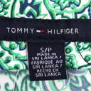 Tommy Hilfiger  Womens S Paisley Ruffled Tank Top Green Blue Preppy Boho Feminine Photo 4