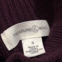 Treasure & Bond  Mock Neck Sweater - Burgundy - Small Photo 8