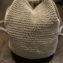 Sonoma  Jean Company Cotton Crochet Knit Tan Backpack Bag & Matching Coin Purse Photo 2