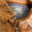 Orvis Women’s  Orange Leaf Button Up Long Sleeve Shirt Size 8 Photo 2