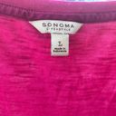 Sonoma  pocket pink berry Henley knee length dress Large shirt dress Photo 7